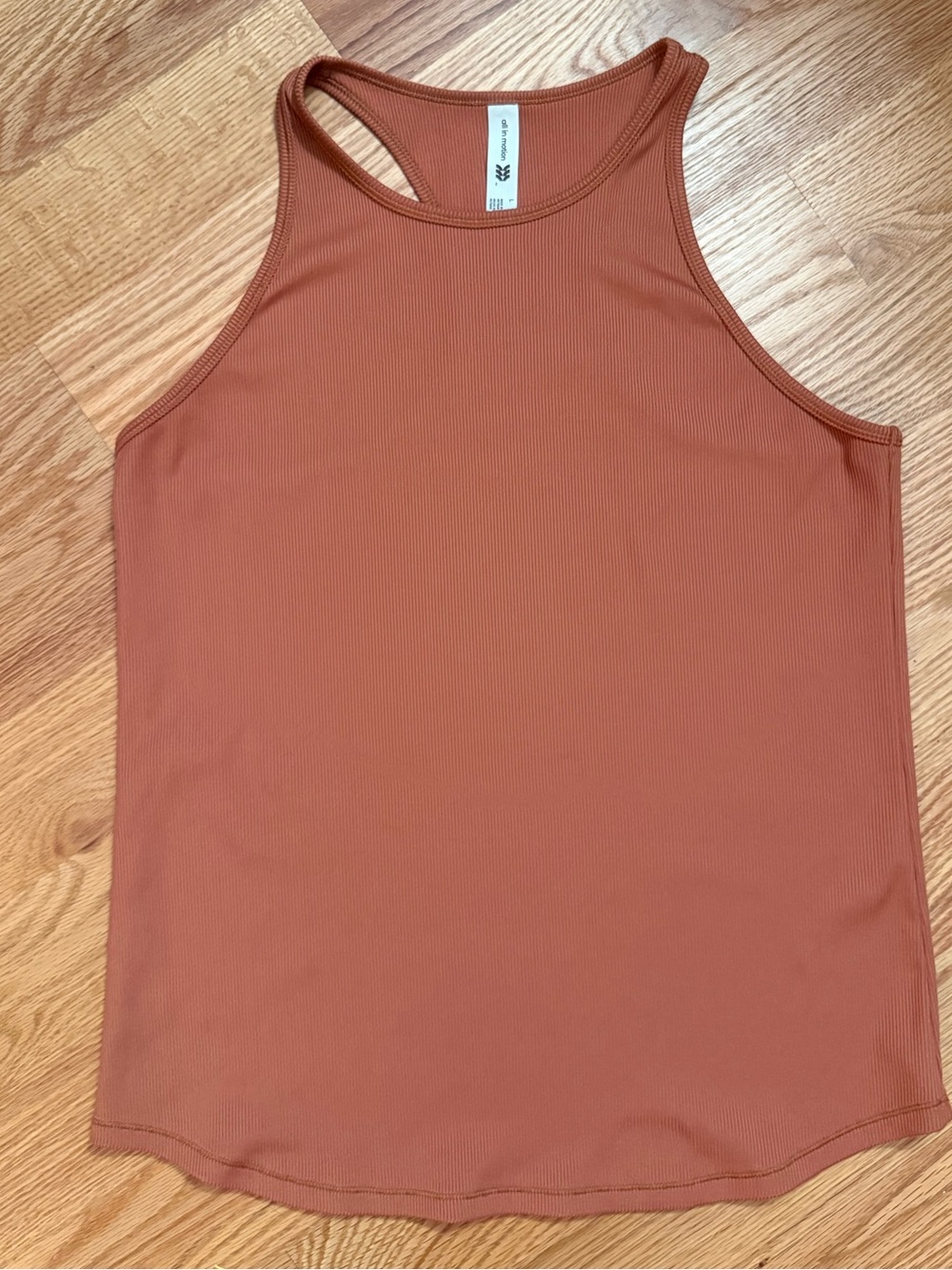 Rust Ribbed Racerback Tank